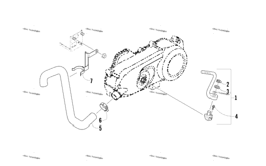 Kick Starter And Cooling Duct Assembly