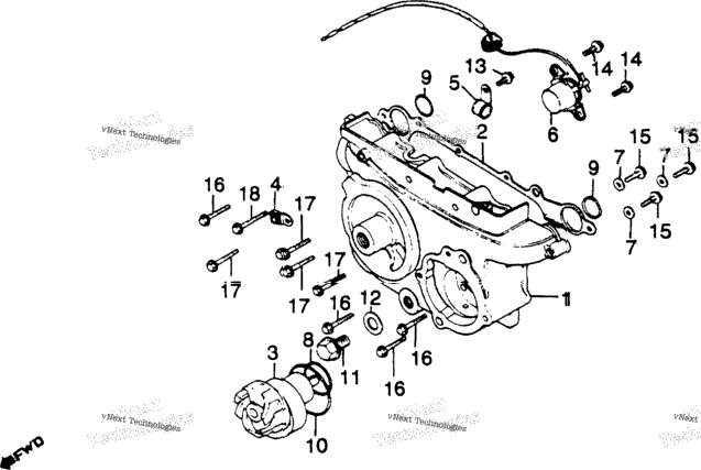 Transmission Cover + Water Pump