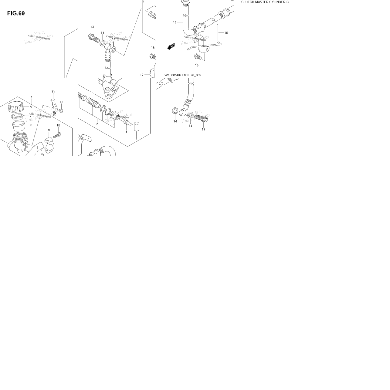 Clutch Master Cylinder (Sv1000sk6/Sk7)