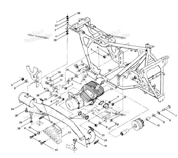 Engine & Muffler Mounting