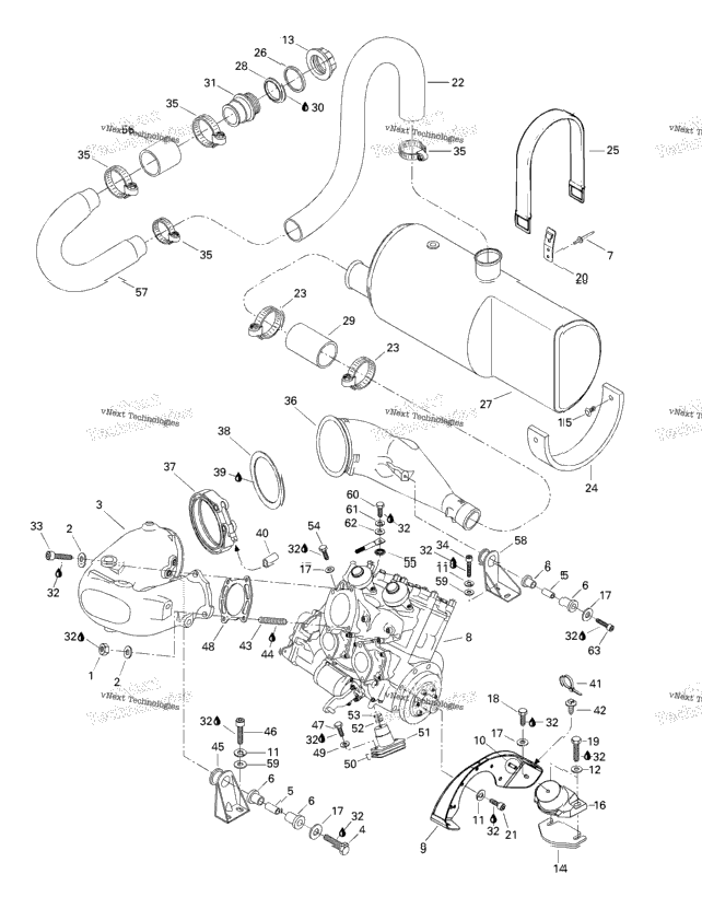 Engine Support And Muffler