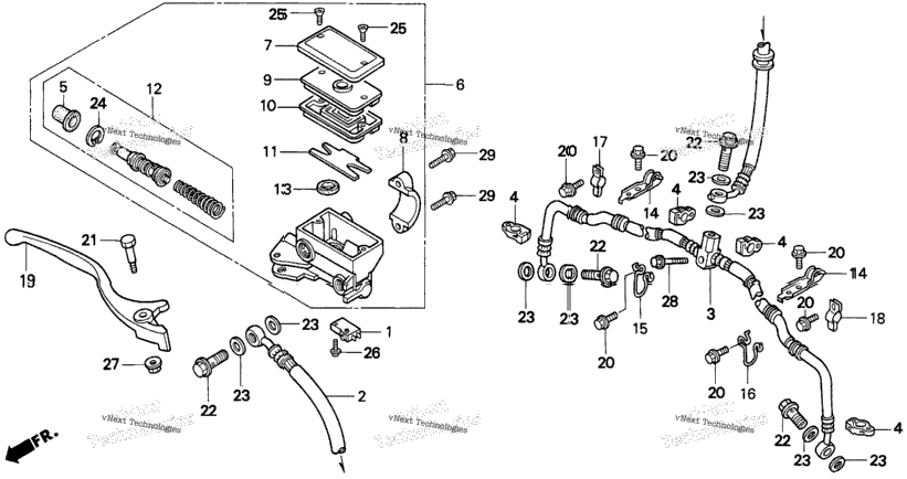 300 Fw Front Brake Master Cylinder