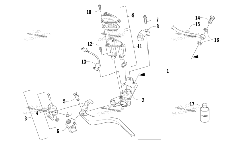 Hydraulic Brake Control Assembly