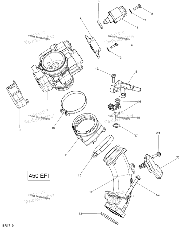 Rotax - Air Intake Manifold And Throttle Body