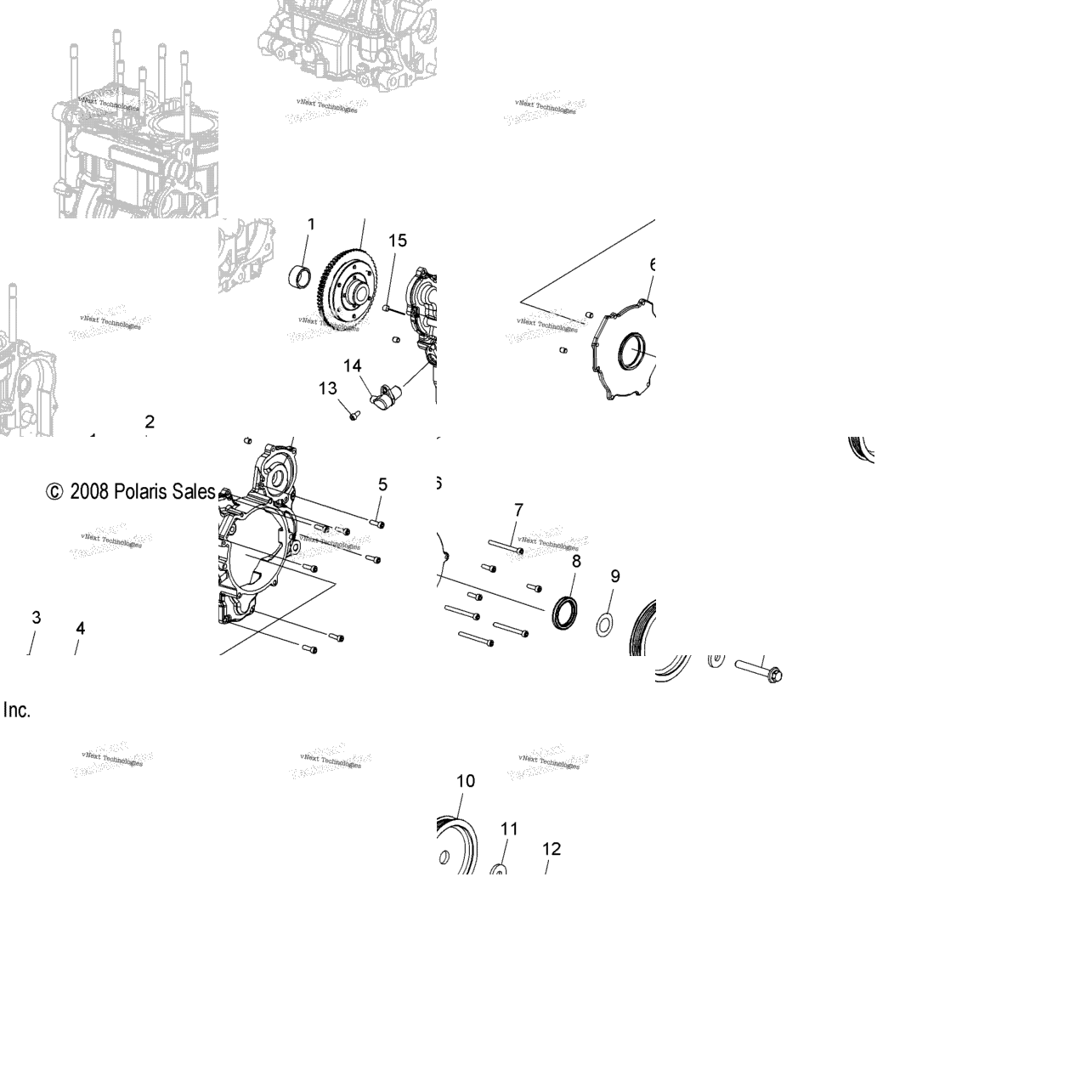 Engine, Drive Gear & Pulley