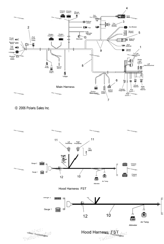 Wire Harness, Main/Hood