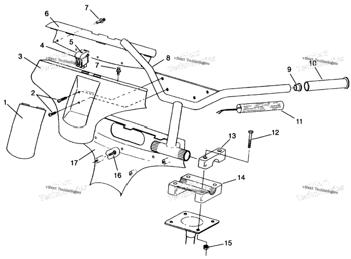 Steering Handlebar 500 Carb 0962764, 500 Carb Sks 0962564, European 500 C