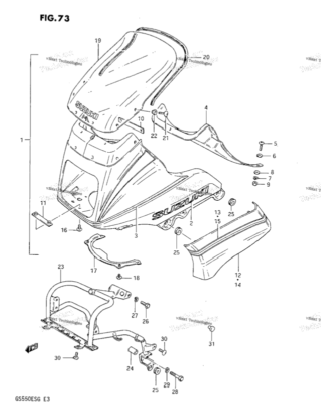 Cowling (Gs550es3/Ese)