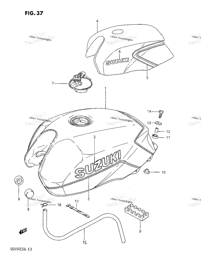 Fuel Tank (Gs550ef/Eg)