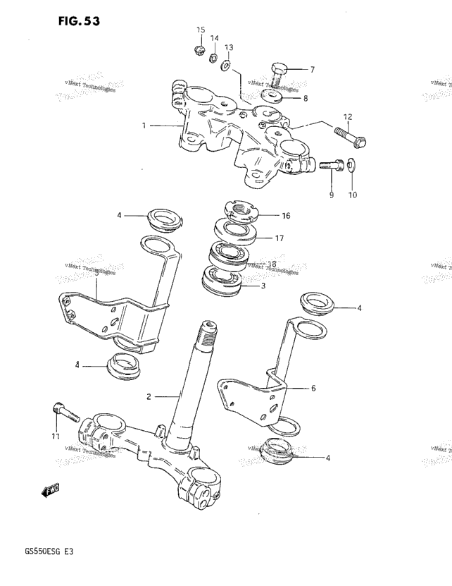Steering Stem (Gs550ef/Eg)