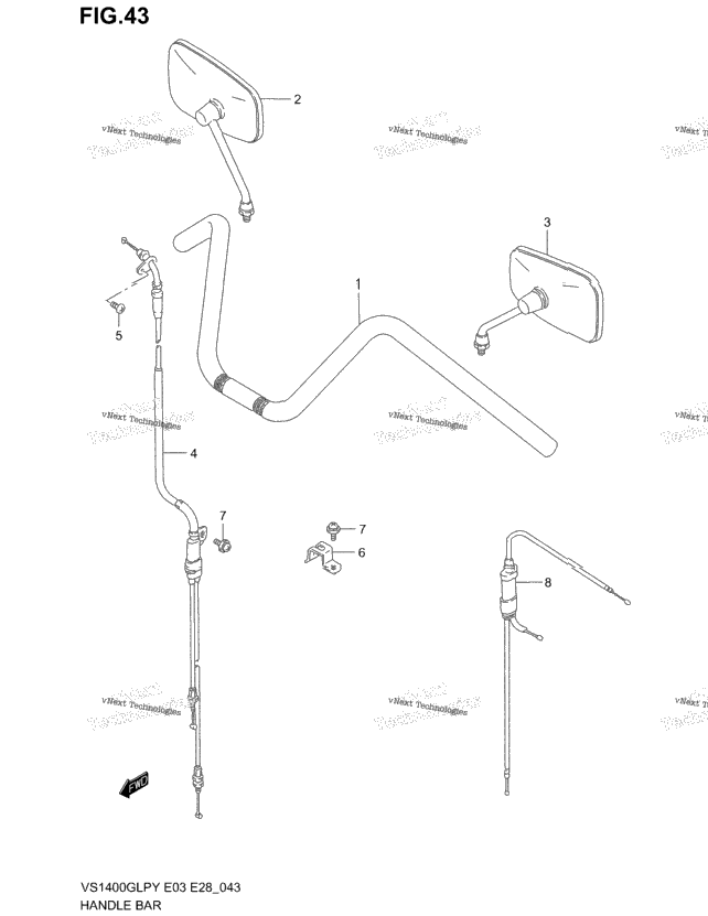 Handlebar (Model T/V/W/X)