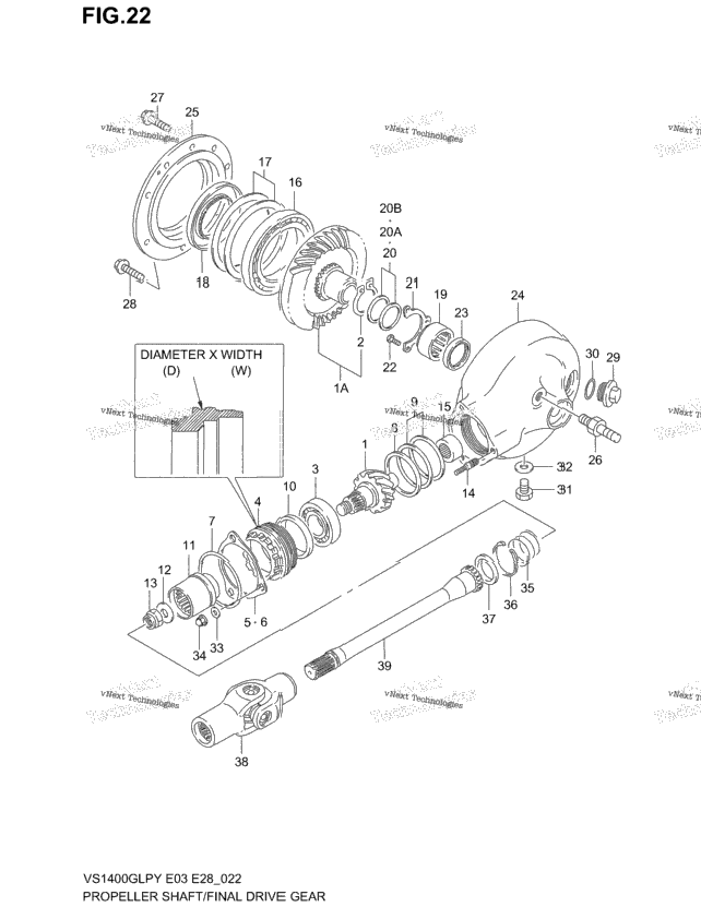 Propeller Shaft - Final Drive Gear