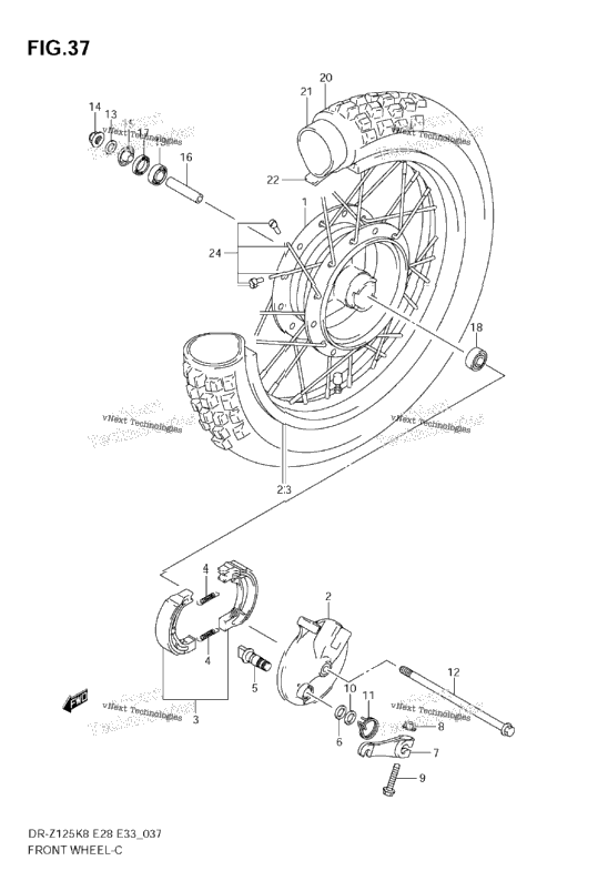 Front Wheel (Dr-Z125)