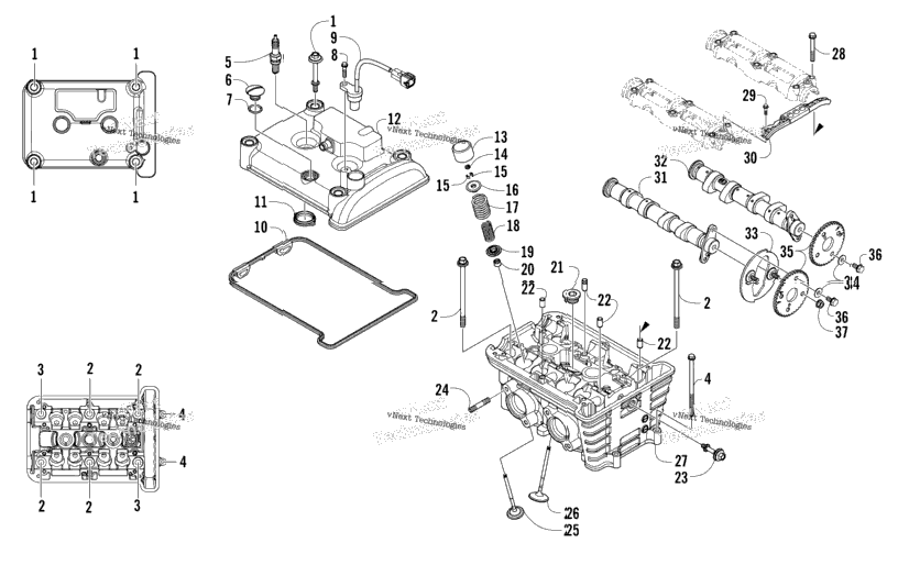 Cylinder Head And Camshaft/Valve Assembly