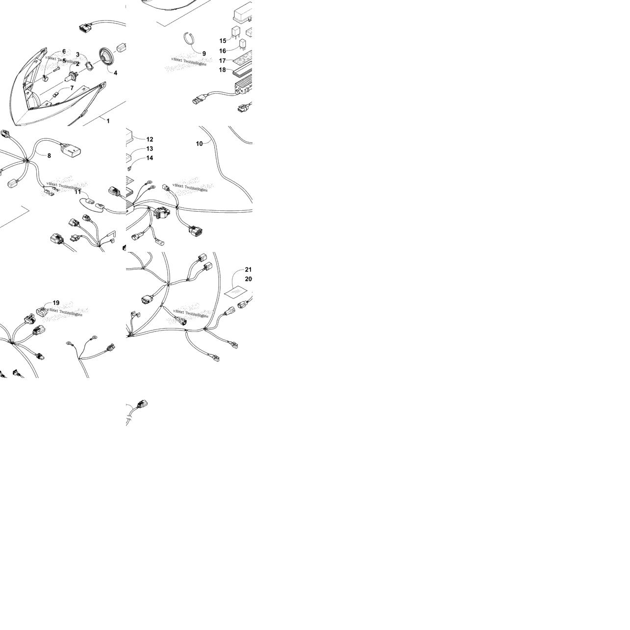 Headlight And Wiring Assemblies