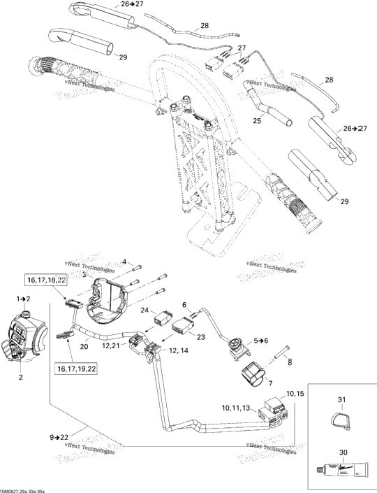 Steering Wiring Harness 800R