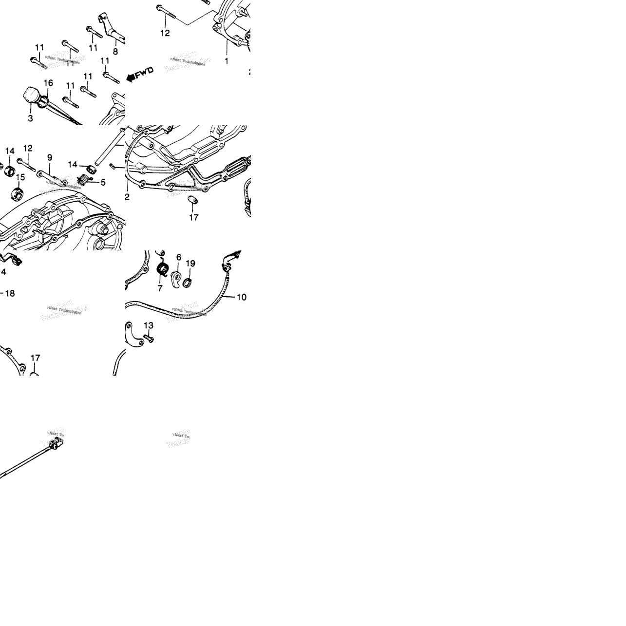 Right Crankcase Cover + Pulser