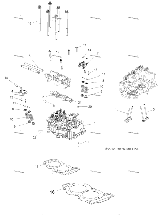 Engine, Cylinder Head, Cam & Valves