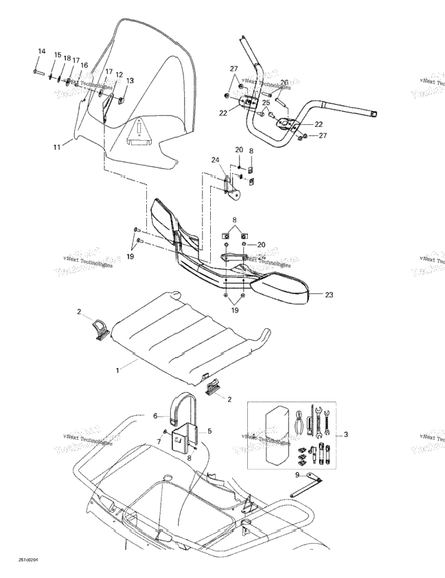 Windshield And Front Tray