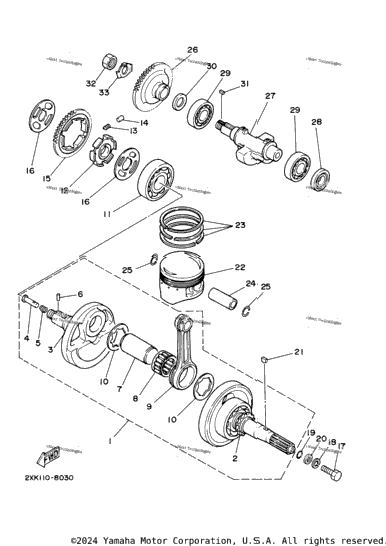 Crankshaft. Piston