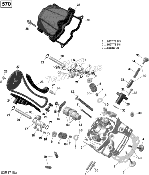 Rotax - Cylinder Head, Front