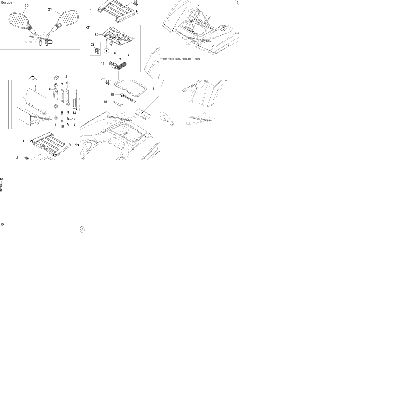 Front And Rear Trays Std