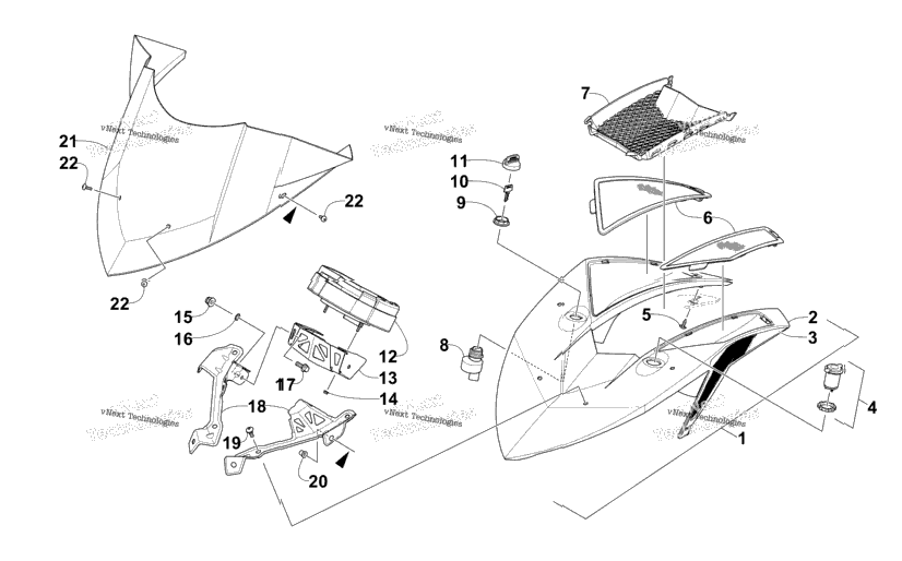 Windshield And Instruments Assemblies