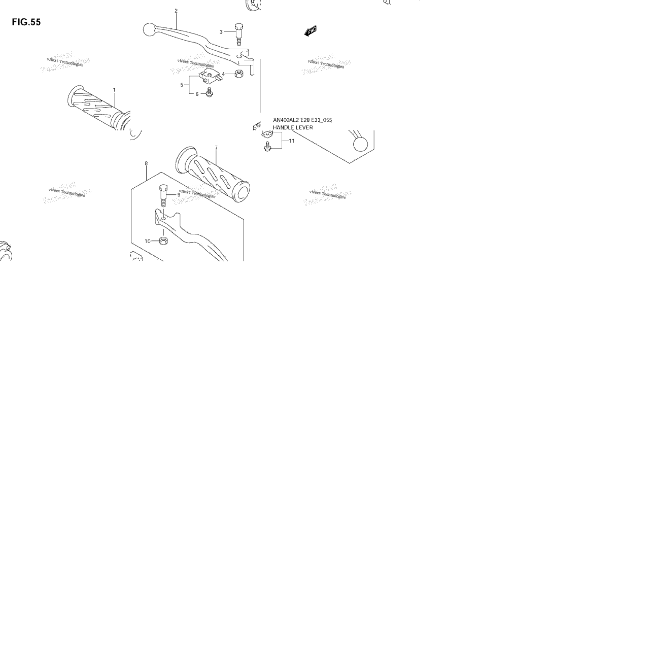 Handle Lever (An400a L2 E33)
