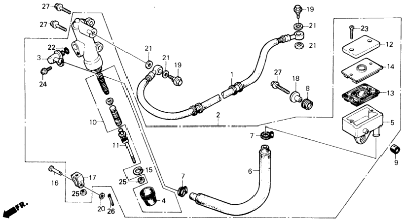 REAR BRAKE MASTER CYLINDER