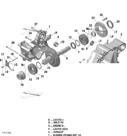 Rotax - Gear Box Output Shaft