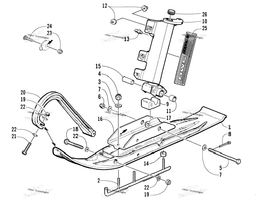 Ski And Spindle Assembly