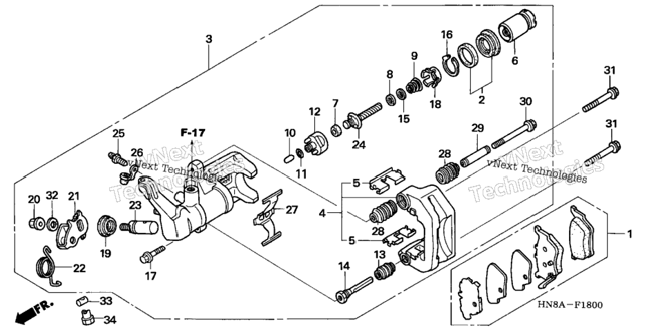 Rear Brake Caliper