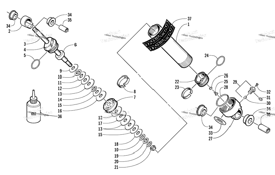 Rear Suspension Rear Arm Shock Absorber