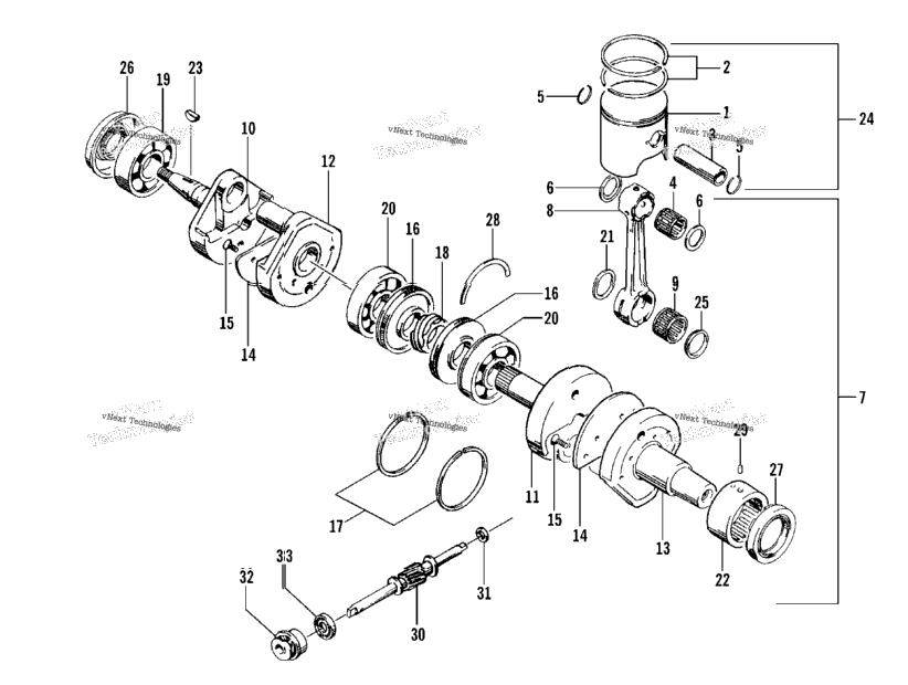 Piston And Crankshaft