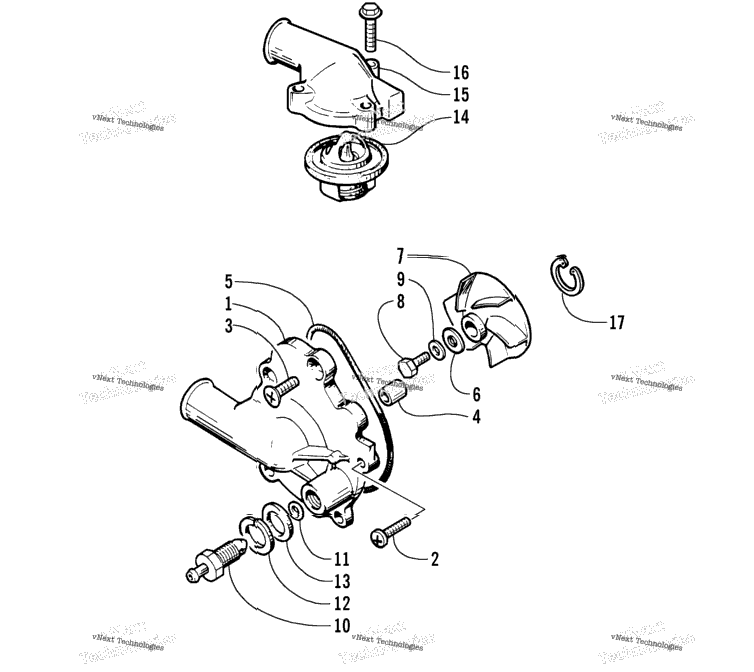 Water Pump And Thermostat