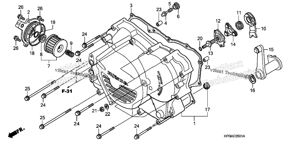 Front Crankcase Cover (Trx500fm)
