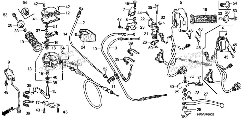 Handle Levers + Switches + Cables