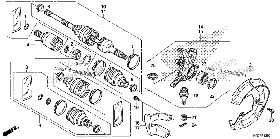 Front Knuckle + Driveshaft