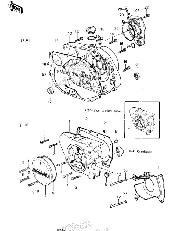 Engine Covers ('81-'82 Klt200-A1/A2/A3)