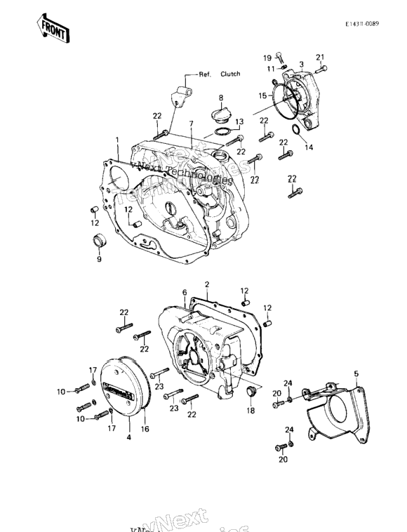 Engine Covers ('83 Klt200-A4/A4a)