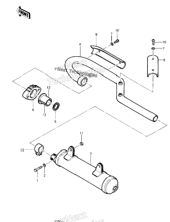 Muffler ('83 Klt200-A4/A4a)