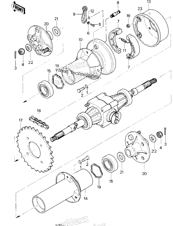 Rear Brake/Chain ('83 Klt200-A4/A4a)