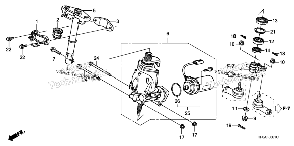 Steering Shaft (Power Steering) (Trx500fpe/Fpm)
