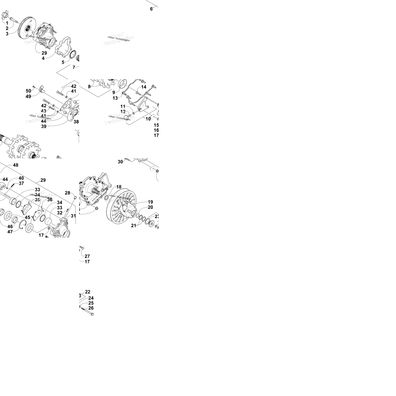 Drive Train Shaft And Brake Assemblies