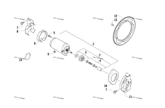 Electric Start - Starter Motor Assembly