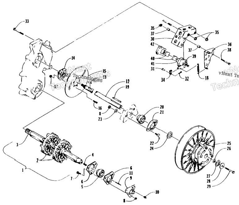 Drive Train Shafts And Brake Assemblies