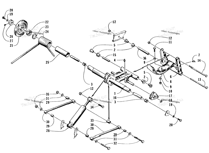 Rear Suspension Rear Arm Assembly
