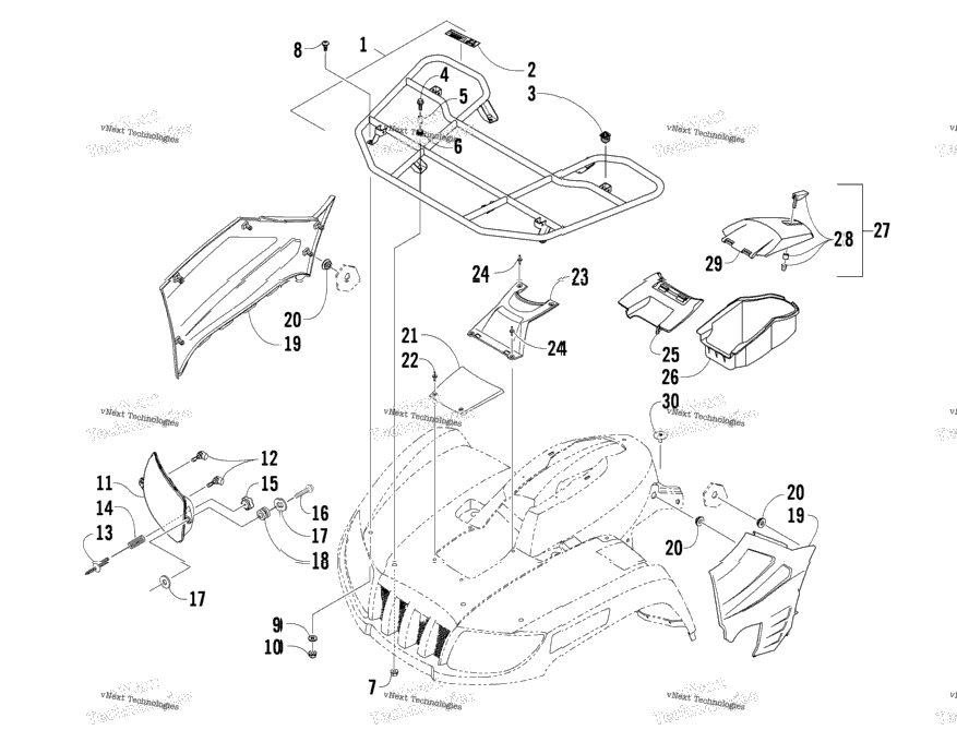 Front Rack And Headlight Assemblies