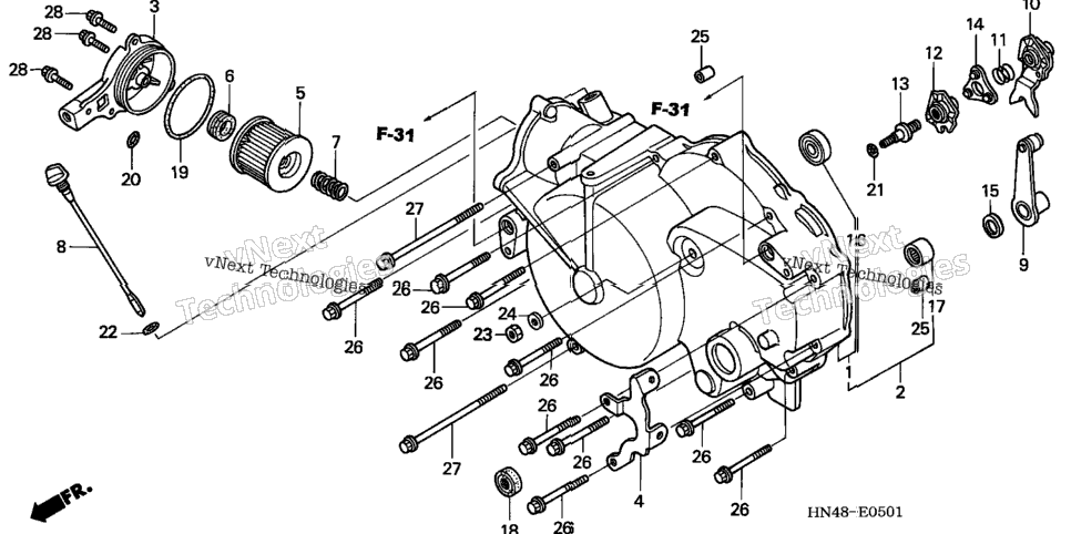 Front Crankcase Cover (Tm/Fm)