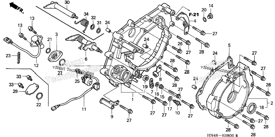 Rear Crankcase Cover